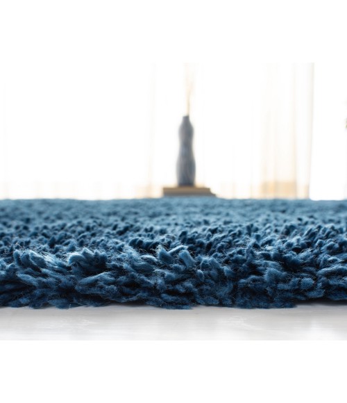 Safavieh Fontana Shag  Blue FNT800 5 ft. 3 in. X 7 ft. 6 in. Rectangle Rug