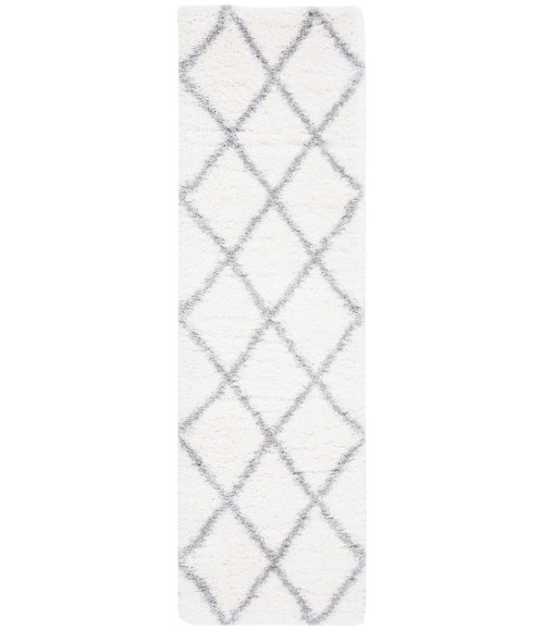 Safavieh Fontana Shag  Cream / Grey FNT815 2 ft. 3 in. X 10 ft. Runner Rug