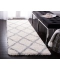 Safavieh Fontana Shag  Cream / Grey FNT815 2 ft. 3 in. X 10 ft. Runner Rug