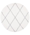 Safavieh Fontana Shag  Cream / Grey FNT815 6 ft. 7 in. X 6 ft. 7 in. Round Rug