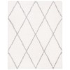 Safavieh Fontana Shag  Cream / Grey FNT815 6 ft. 7 in. X 6 ft. 7 in. Square Rug