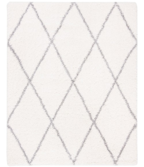 Safavieh Fontana Shag  Cream / Grey FNT815 6 ft. 7 in. X 6 ft. 7 in. Square Rug