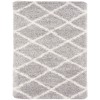Safavieh Fontana Shag  Grey / Cream FNT815 2 ft. 3 in. X 10 ft. Runner Rug