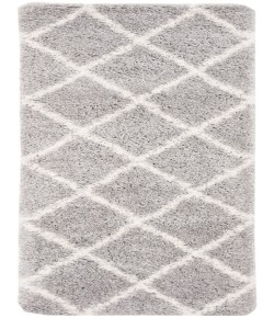 Safavieh Fontana Shag  Grey / Cream FNT815 2 ft. 3 in. X 10 ft. Runner Rug