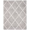 Safavieh Fontana Shag  Grey / Cream FNT815 2 ft. 3 in. X 4 ft. Accent Rug