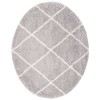 Safavieh Fontana Shag  Grey / Cream FNT815 6 ft. 7 in. X 6 ft. 7 in. Round Rug