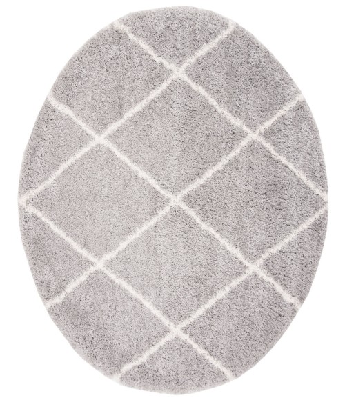 Safavieh Fontana Shag  Grey / Cream FNT815 6 ft. 7 in. X 6 ft. 7 in. Round Rug