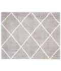 Safavieh Fontana Shag  Grey / Cream FNT815 3 ft. X 3 ft. Square Rug