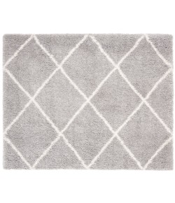 Safavieh Fontana Shag  Grey / Cream FNT815 3 ft. X 3 ft. Square Rug