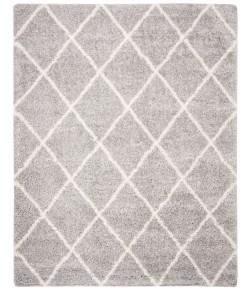 Safavieh Fontana Shag  Grey / Cream FNT815 9 ft. X 12 ft. Rectangle Rug