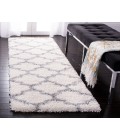Safavieh Fontana Shag  Cream / Grey FNT818 2 ft. 3 in. X 8 ft. Runner Rug
