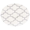 Safavieh Fontana Shag  Cream / Grey FNT818 6 ft. 7 in. X 6 ft. 7 in. Round Rug