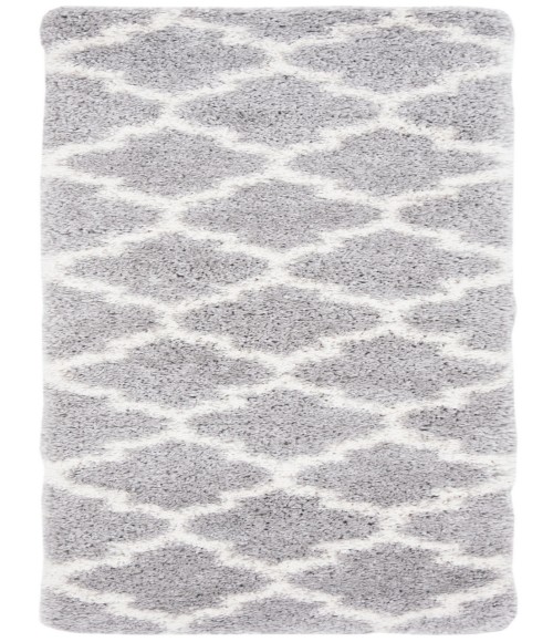 Safavieh Fontana Shag  Grey / Cream FNT818 2 ft. 3 in. X 4 ft. Accent Rug