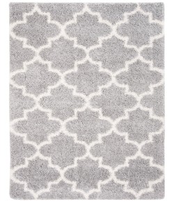 Safavieh Fontana Shag  Grey / Cream FNT818 4 ft. X 6 ft. Rectangle Rug