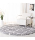Safavieh Fontana Shag Grey / Cream Rug FNT818 5 ft. 3 in. X 5 ft. 3 in. Round - Rugs Town Safavieh Fontana Shag Grey / Cream FNT818 5 ft. 3 in. X 5 ft. 3 in. Round Rug