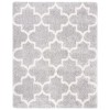 Safavieh Fontana Shag  Grey / Cream FNT818 6 ft. 7 in. X 6 ft. 7 in. Square Rug