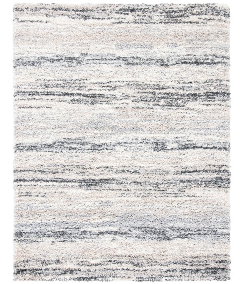 Safavieh Fontana Shag  Ivory / Grey FNT842 6 ft. 7 in. X 9 ft. Rectangle Rug