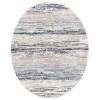 Safavieh Fontana Shag  Ivory / Grey FNT842 5 ft. 3 in. X 5 ft. 3 in. Round Rug