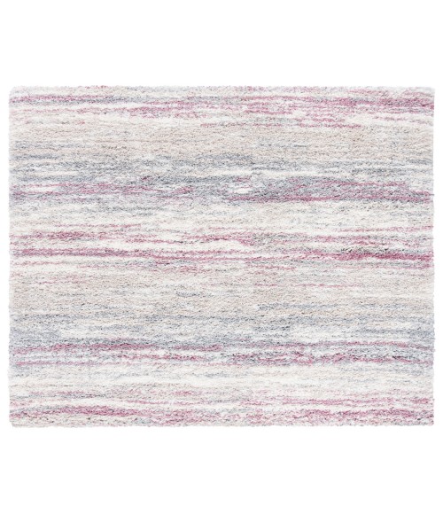 Safavieh Fontana Shag  Ivory / Pink FNT842 5 ft. 3 in. X 5 ft. 3 in. Square Rug