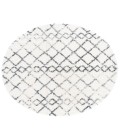 Safavieh Fontana Shag Ivory / Grey Rug FNT845 3 ft. X 3 ft. Round - Rugs Town Safavieh Fontana Shag Ivory / Grey FNT845 3 ft. X 3 ft. Round Rug