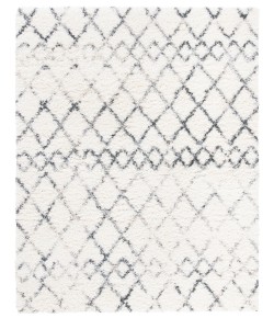 Safavieh Fontana Shag  Ivory / Grey FNT845 5 ft. 3 in. X 5 ft. 3 in. Square Rug
