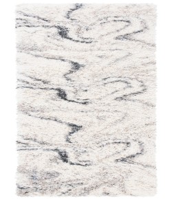 Safavieh Fontana Shag  Ivory / Grey FNT848 2 ft. 3 in. X 14 ft. Runner Rug