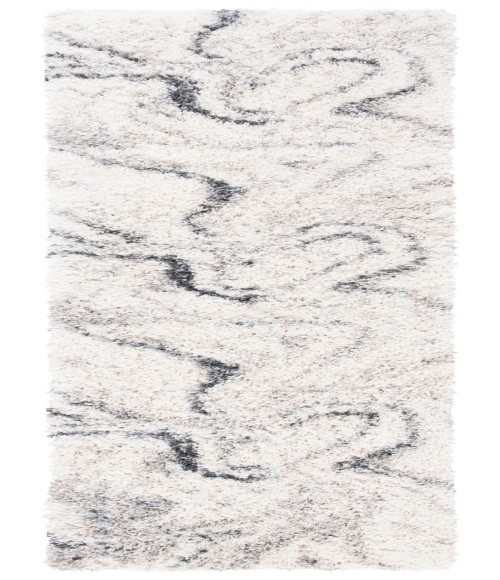 Safavieh Fontana Shag  Ivory / Grey FNT848 2 ft. 3 in. X 8 ft. Runner Rug