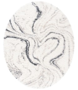 Safavieh Fontana Shag  Ivory / Grey FNT848 10 ft. X 10 ft. Round Rug