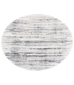 Safavieh Fontana Shag  Ivory / Grey FNT850 3 ft. X 3 ft. Round Rug
