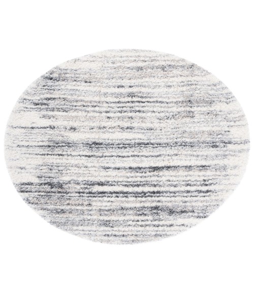 Safavieh Fontana Shag  Ivory / Grey Rug FNT850 5 ft. 3 in. X 5 ft. 3 in. Round - Rugs Town Safavieh Fontana Shag  Ivory / Grey FNT850 5 ft. 3 in. X 5 ft. 3 in. Round Rug