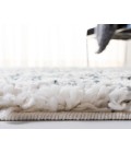 Safavieh Fontana Shag  Ivory / Teal FNT850 3 ft. X 3 ft. Round Rug