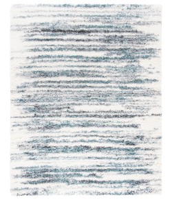 Safavieh Fontana Shag  Ivory / Teal FNT850 8 ft. X 8 ft. Square Rug