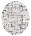Safavieh Fontana Shag Ivory / Grey Rug FNT851 3 ft. X 3 ft. Round - Rugs Town Safavieh Fontana Shag Ivory / Grey FNT851 3 ft. X 3 ft. Round Rug
