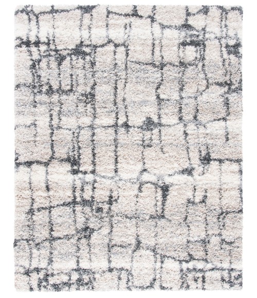 Safavieh Fontana Shag Ivory / Grey Rug FNT851 3 ft. X 3 ft. Square - Rugs Town Safavieh Fontana Shag Ivory / Grey FNT851 3 ft. X 3 ft. Square Rug