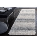 Safavieh Fontana Shag Ivory / Grey Rug FNT852 2 ft. 3 in. X 6 ft. Runner - Rugs Town Safavieh Fontana Shag Ivory / Grey FNT852 2 ft. 3 in. X 6 ft. Runner Rug