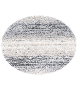 Safavieh Fontana Shag  Ivory / Grey FNT852 3 ft. X 3 ft. Round Rug
