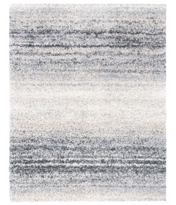 Safavieh Fontana Shag  Ivory / Grey FNT852 6 ft. 7 in. X 6 ft. 7 in. Square Rug