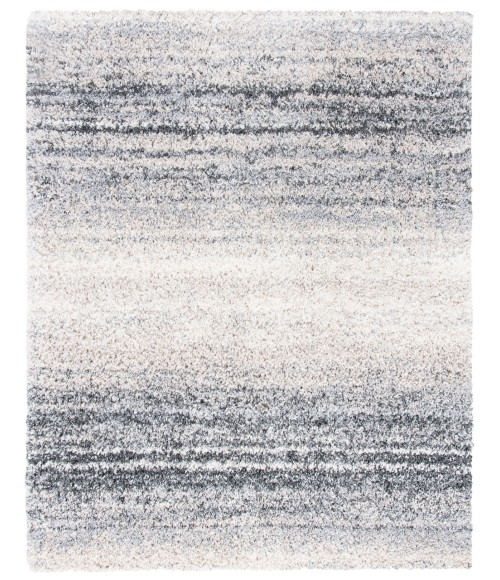 Safavieh Fontana Shag  Ivory / Grey FNT852 6 ft. 7 in. X 6 ft. 7 in. Square Rug