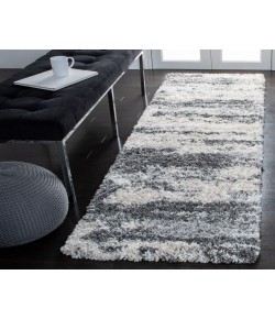 Safavieh Fontana Shag  Grey / Ivory FNT894 10 ft. X 14 ft. Rectangle Rug