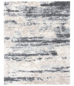 Safavieh Fontana Shag  Grey / Ivory FNT853 10 ft. X 10 ft. Round Rug