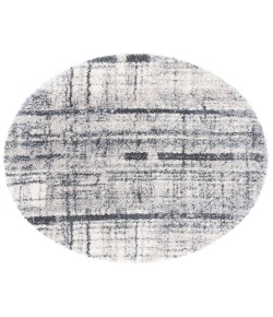 Safavieh Fontana Shag  Ivory / Grey FNT855 5 ft. 3 in. X 5 ft. 3 in. Round Rug