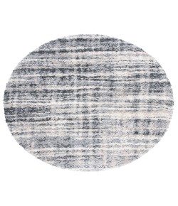 Safavieh Fontana Shag  Grey / Ivory FNT856 3 ft. X 3 ft. Round Rug