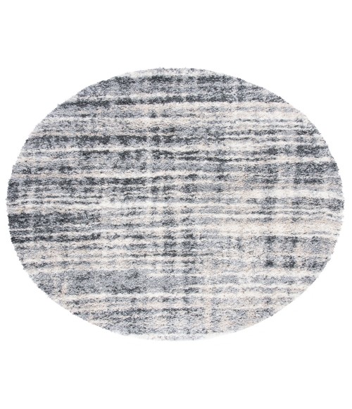 Safavieh Fontana Shag Grey / Ivory Rug FNT856 3 ft. X 3 ft. Round - Rugs Town Safavieh Fontana Shag Grey / Ivory FNT856 3 ft. X 3 ft. Round Rug