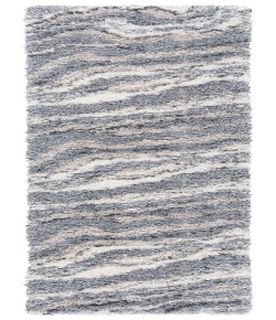 Safavieh Fontana Shag  Grey / Ivory FNT865 2 ft. 3 in. X 8 ft. Runner Rug