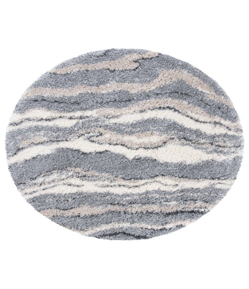 Safavieh Fontana Shag Grey / Ivory Rug FNT865 6 ft. 7 in. X 6 ft. 7 in. Round - Rugs Town Safavieh Fontana Shag Grey / Ivory FNT865 6 ft. 7 in. X 6 ft. 7 in. Round Rug