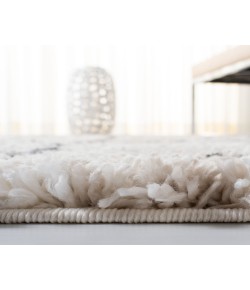 Safavieh Fontana Shag  Grey / Ivory FNT868 3 ft. X 3 ft. Round Rug