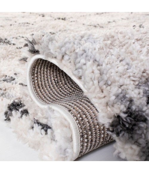 Safavieh Fontana Shag Grey / Ivory Rug FNT868 8 ft. X 10 ft. Rectangle - Rugs Town Safavieh Fontana Shag Grey / Ivory FNT868 8 ft. X 10 ft. Rectangle Rug