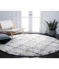 Safavieh Fontana Shag Grey / Ivory Rug FNT868 5 ft. 3 in. X 5 ft. 3 in. Round - Rugs Town Safavieh Fontana Shag Grey / Ivory FNT868 5 ft. 3 in. X 5 ft. 3 in. Round Rug