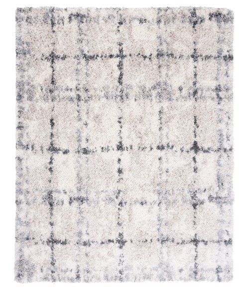 Safavieh Fontana Shag  Grey / Ivory FNT868 6 ft. 7 in. X 6 ft. 7 in. Square Rug