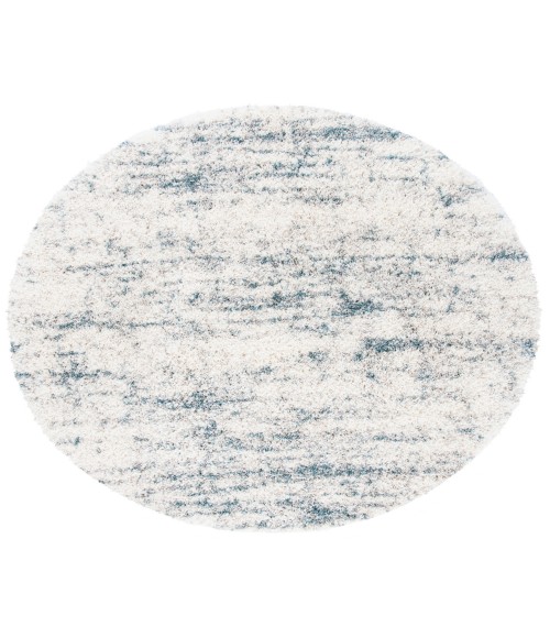 Safavieh Fontana Shag Ivory / Teal Rug FNT873 5 ft. 3 in. X 5 ft. 3 in. Round - Rugs Town Safavieh Fontana Shag Ivory / Teal FNT873 5 ft. 3 in. X 5 ft. 3 in. Round Rug